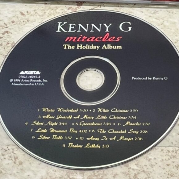 Kenny G Miracles The Holiday Album CD Smooth Jazz Christmas Music 11 Tracks 1994 - Picture 4 of 6